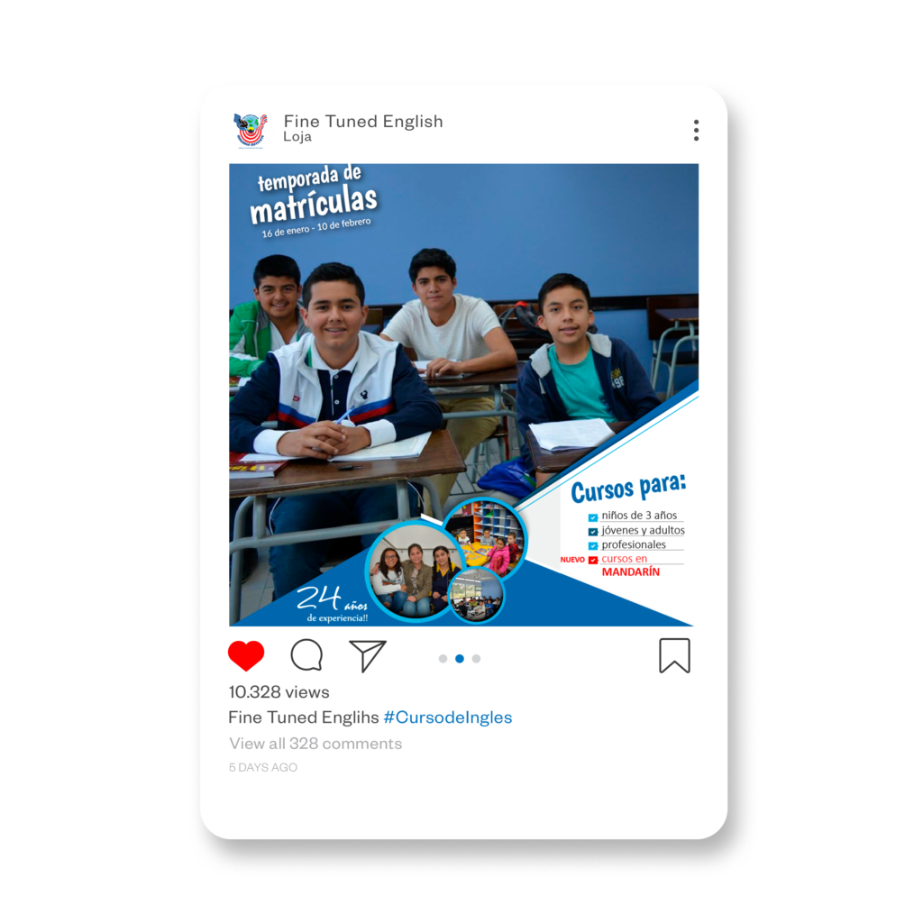 post-mockup mockup-redes Diseño Tuned English Juan Pablo Orellana Marketing Digital