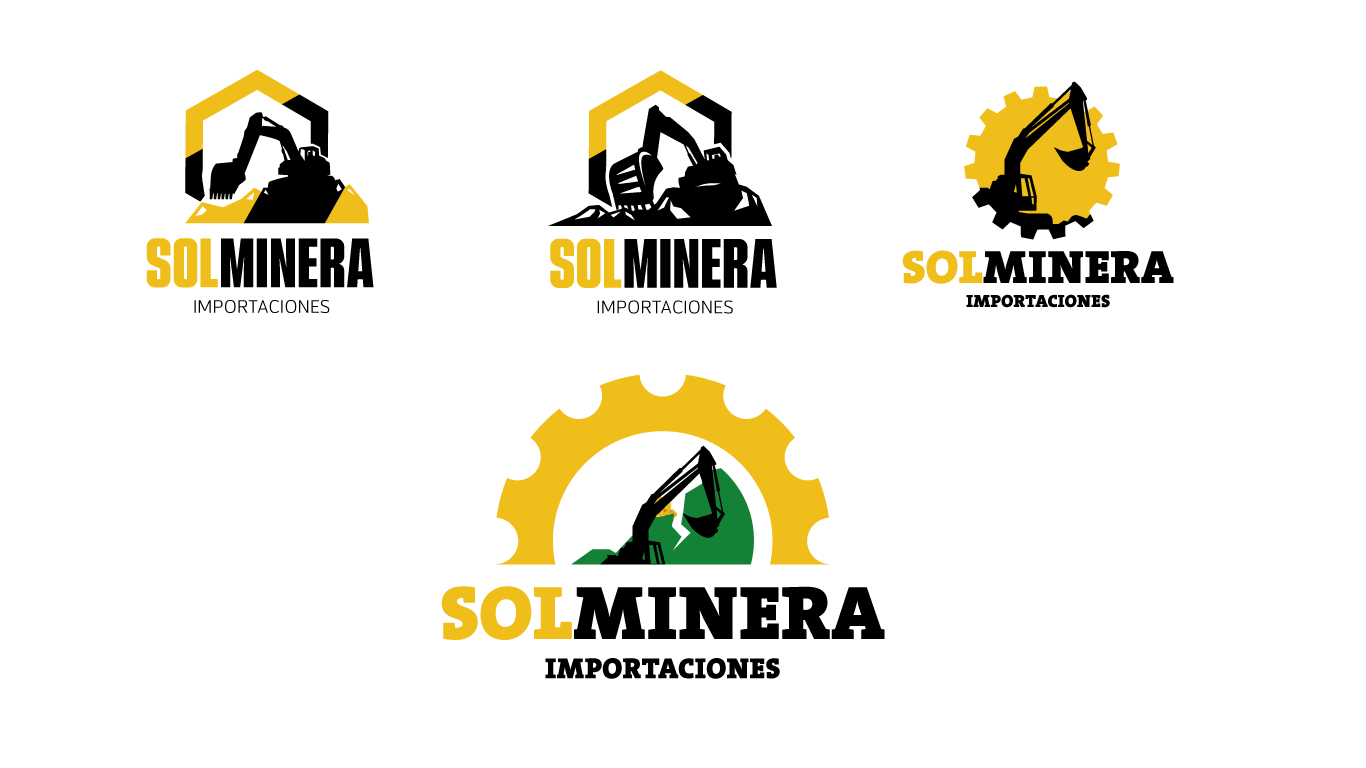 Diseño Logo SolMinera importaciones Juan Pablo Orellana Marketing Digital